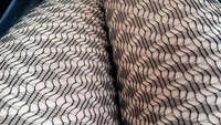 Guy wearing sexy tights cumming in the car - Image # 1