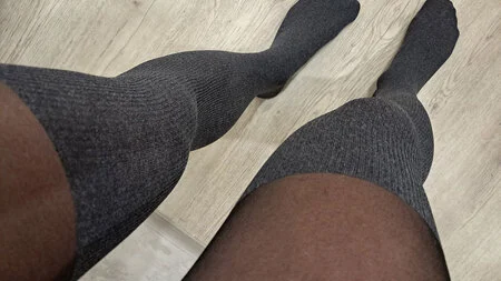 Crossdresser shows off his perfect pantyhose legs and ass - Image # 2