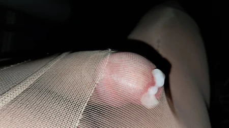 Cock cumming in transparent nylons - Image # 3