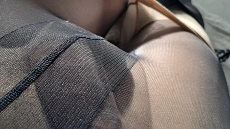 Man enjoying pantyhose layers - Image # 14