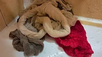 In pantyhose cumshot in the bath - Image # 10