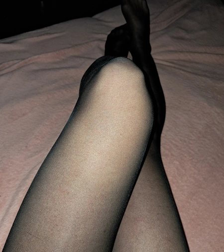 Yummy black pantyhose legs - Image # 1