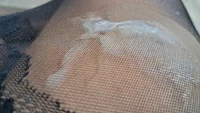 Pantyhose guy - cock cumshot action under black nylons - Image # 11