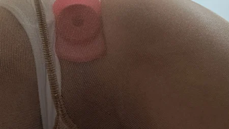 Guy in nylon pantie hose dildo anal play action - Image # 3