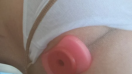 Guy in nylon pantie hose dildo anal play action - Image # 4