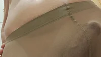 Guy teases with a big cock under pantyhose - Image # 2